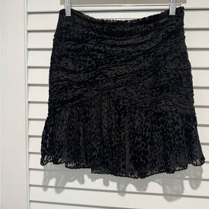 ALC Skirt Black Velvet Print